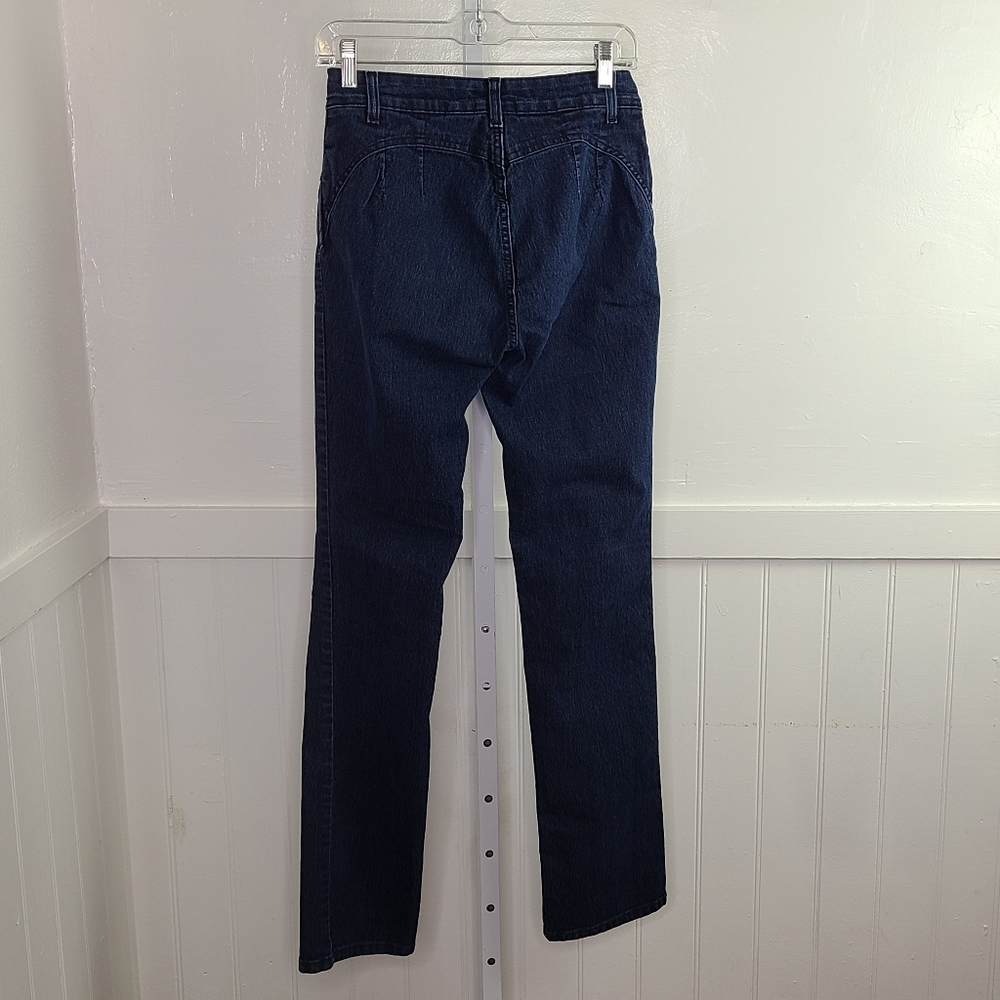 Andrea Jeans Women's Dark Wash Slim Jeans | 9 - Picture 7 of 11